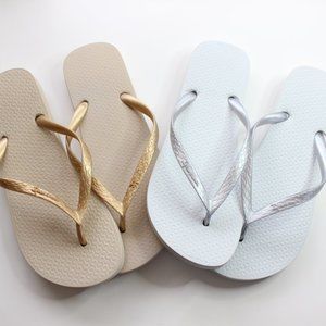 2 pairs Ipanema flip flops bridal shower gift Sz 6